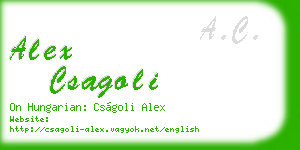 alex csagoli business card
